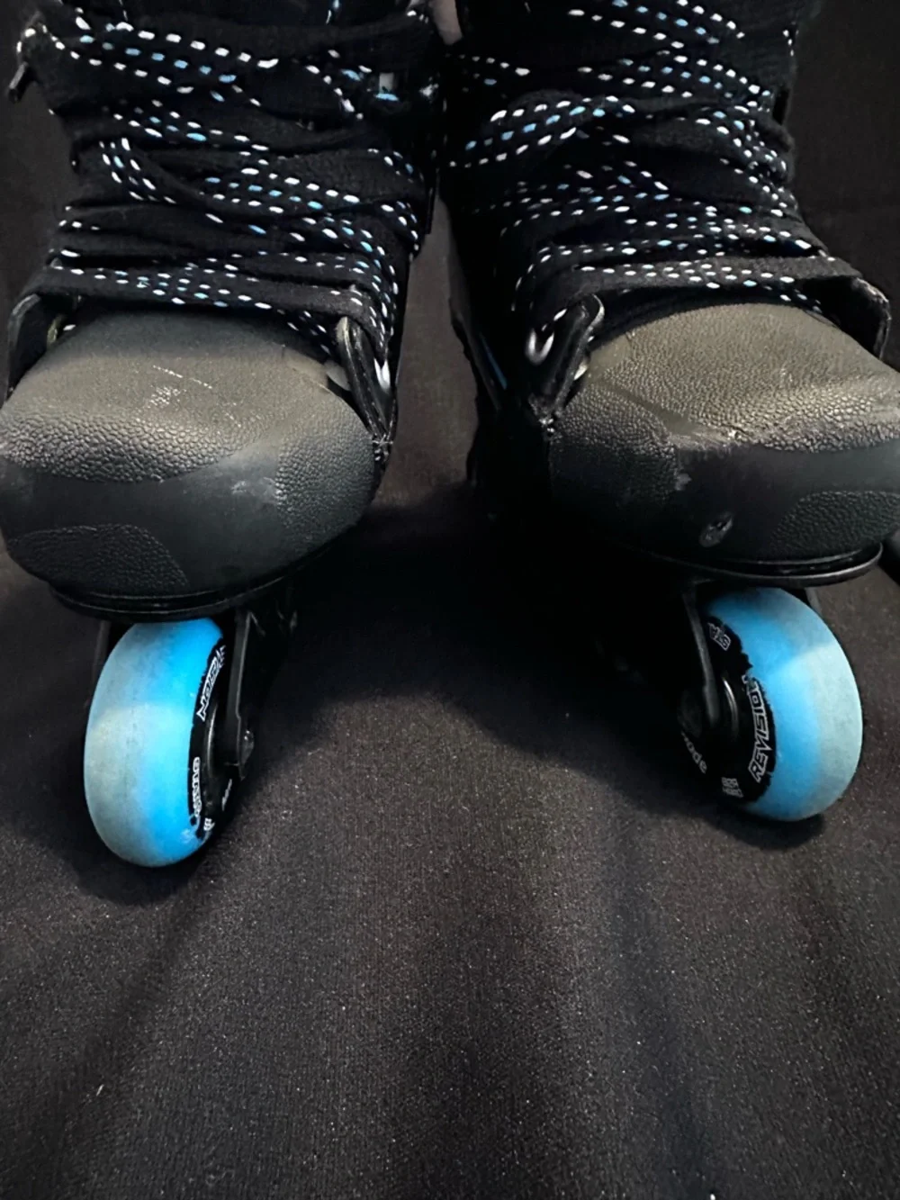 Marsblade Kids Inline Hockey Skates - Black and Blue Sz. 12Y